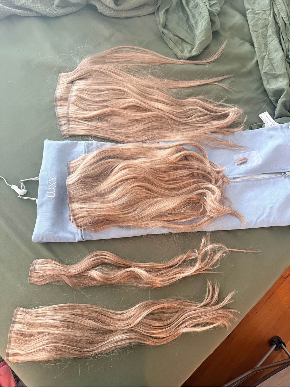 LUXY Multi-Tone Ash Blonde Halo & Clip-In Extensions